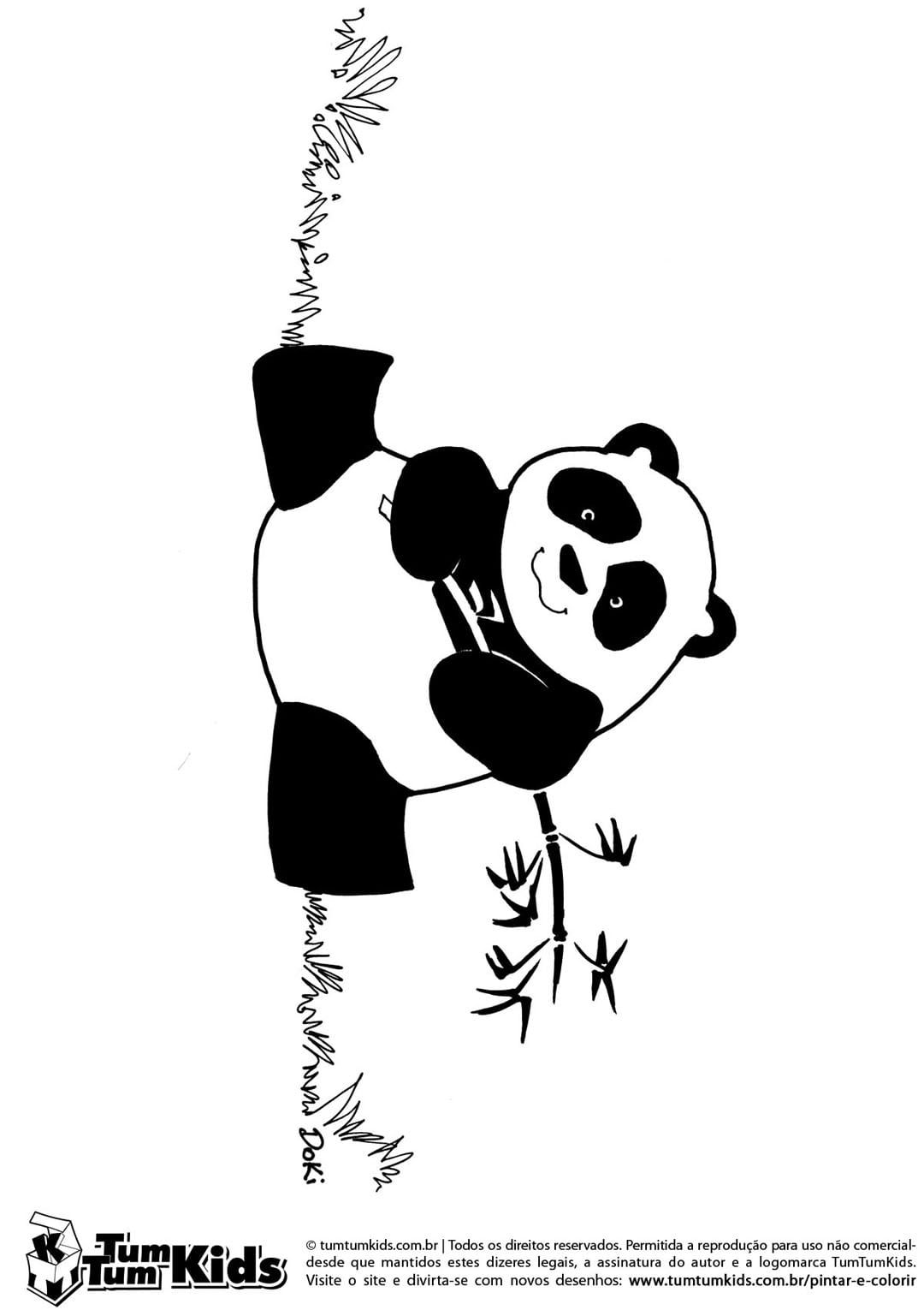 Panda Para Colorir
