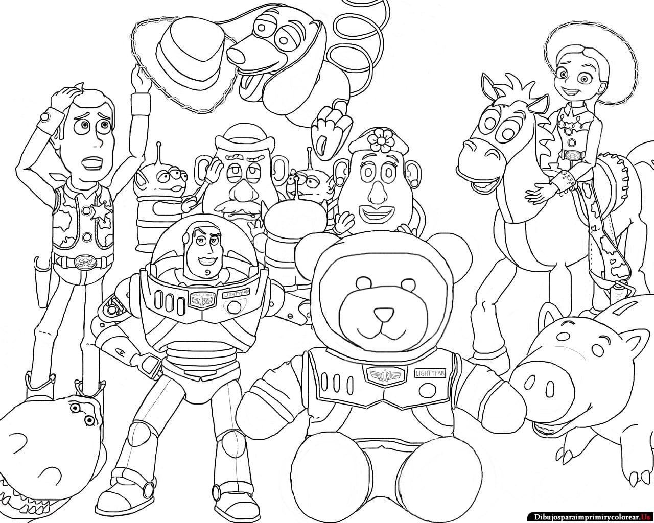 Resultado De Imagen Para Dibujo Para Colorear Toy Story 3