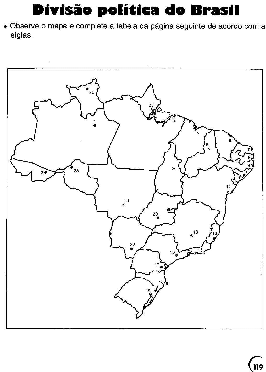 Cantinho De HistÃ³ria E Geografia  Mapa Do Brasil