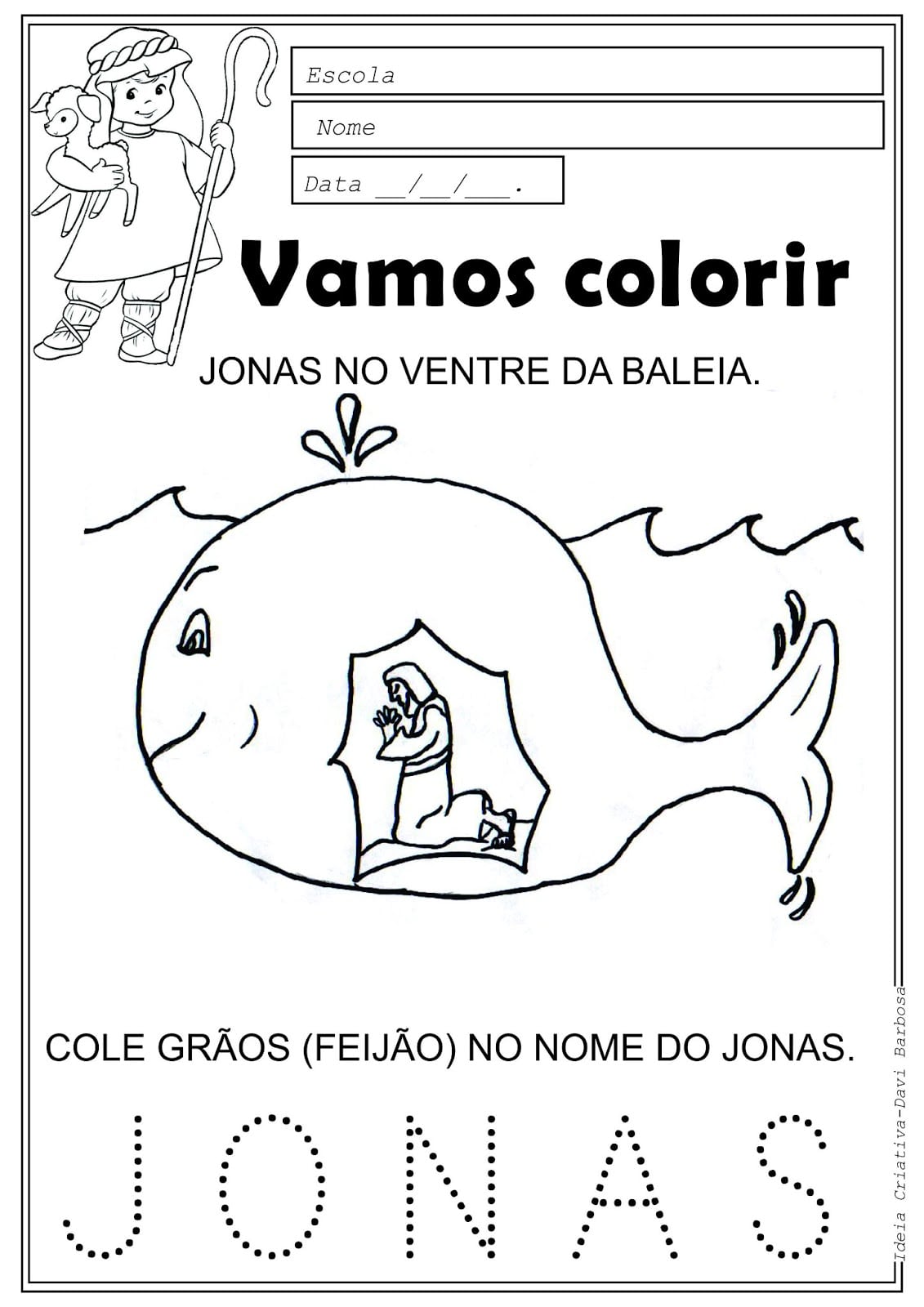 Baleia Para Colorir â Pampekids Net