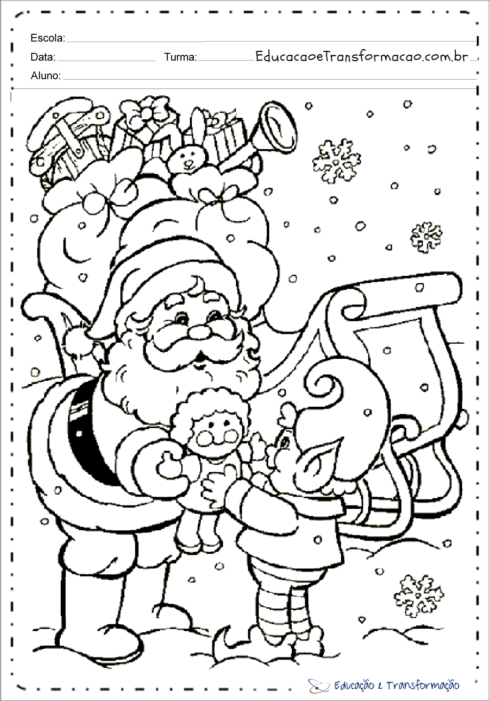 Desenhos De Papai Noel Para Colorir