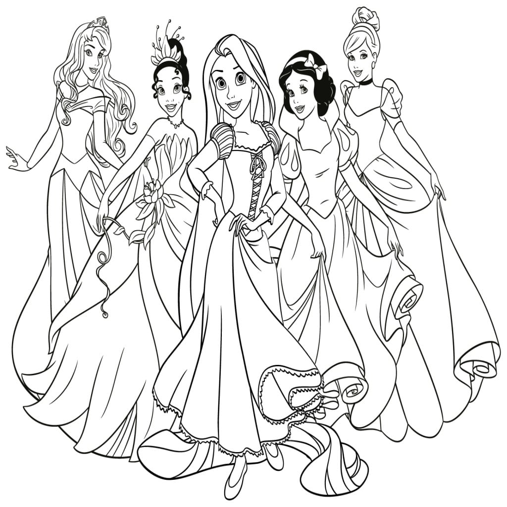 Dibujos De Princesas Disney Para Colorear E Imprimir Gratis