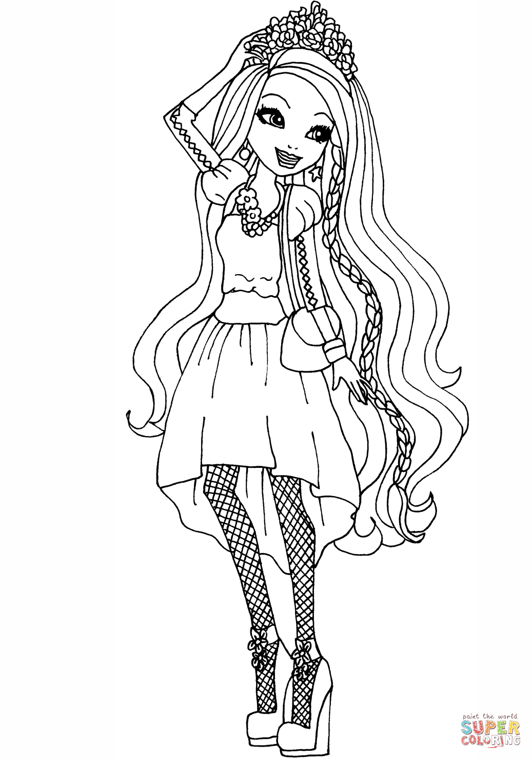 Ever After High Holly O'hair Coloring Page