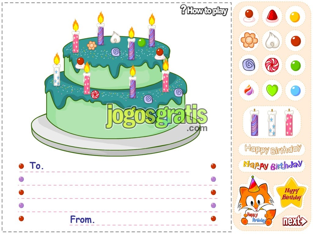 Jogo Happy Birthday Postal