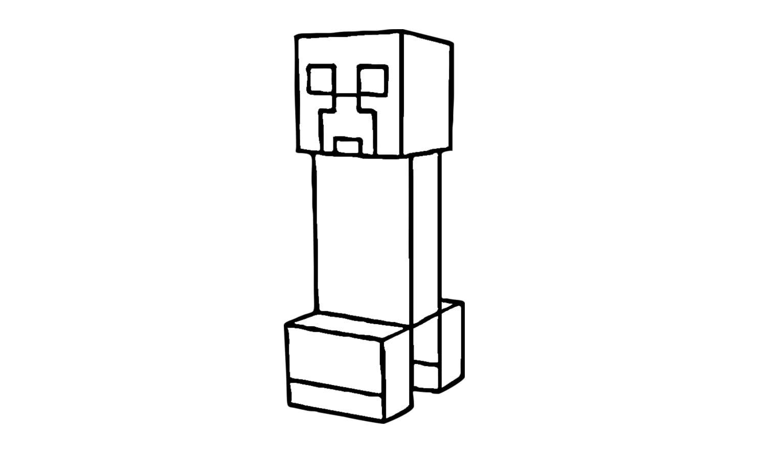 Como Desenhar O Creeper De Minecraft (skin)