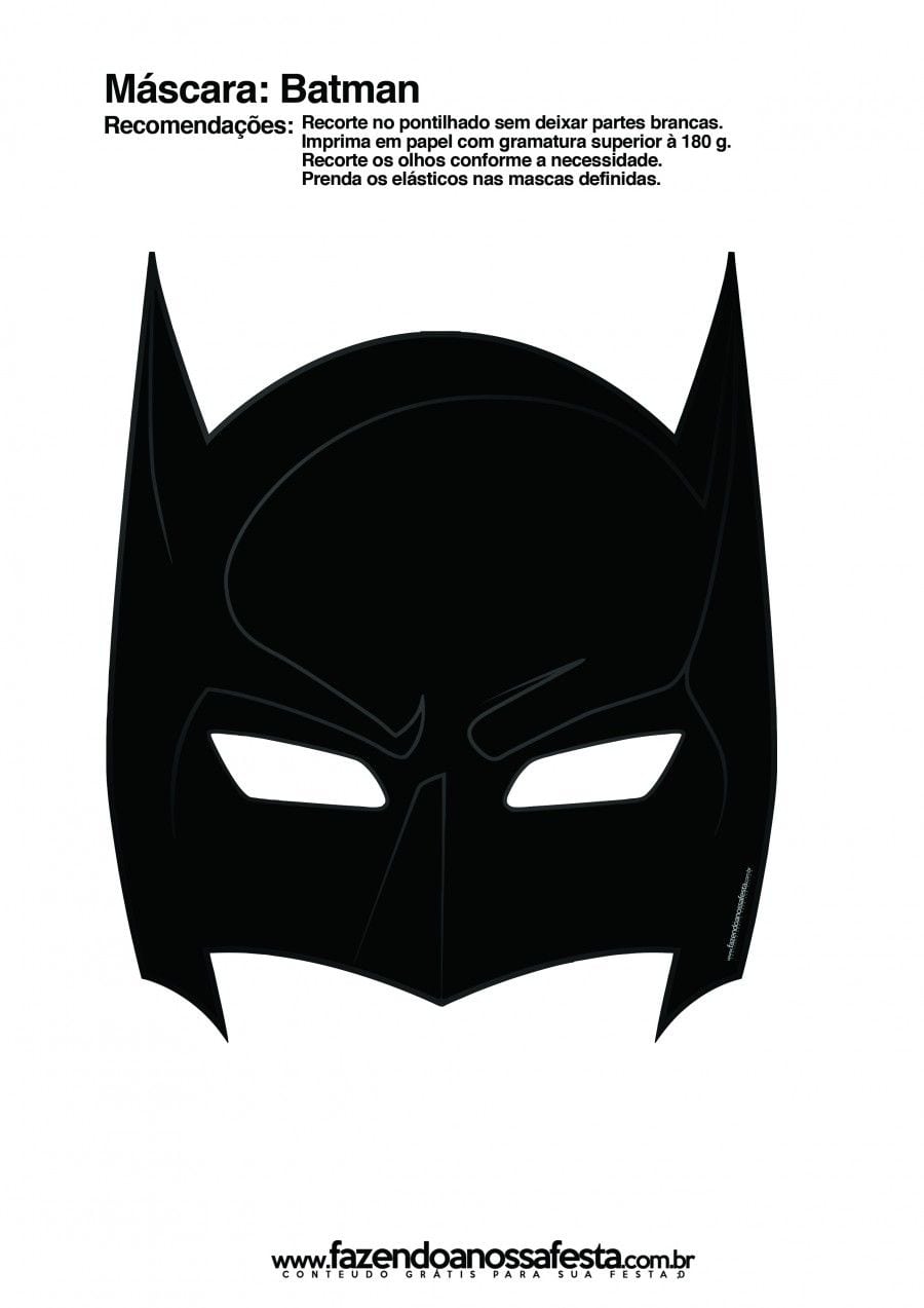 Mascara Batman Pronta Para ImpressÃ£o!