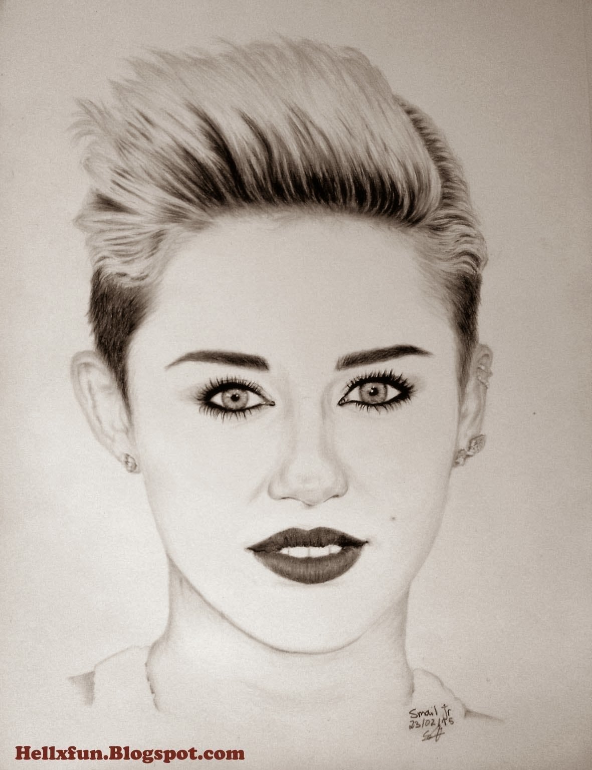 Miley  Cyrus  Mileycyrus  Miley_cyrus  Pencil  Portrait  Drawing