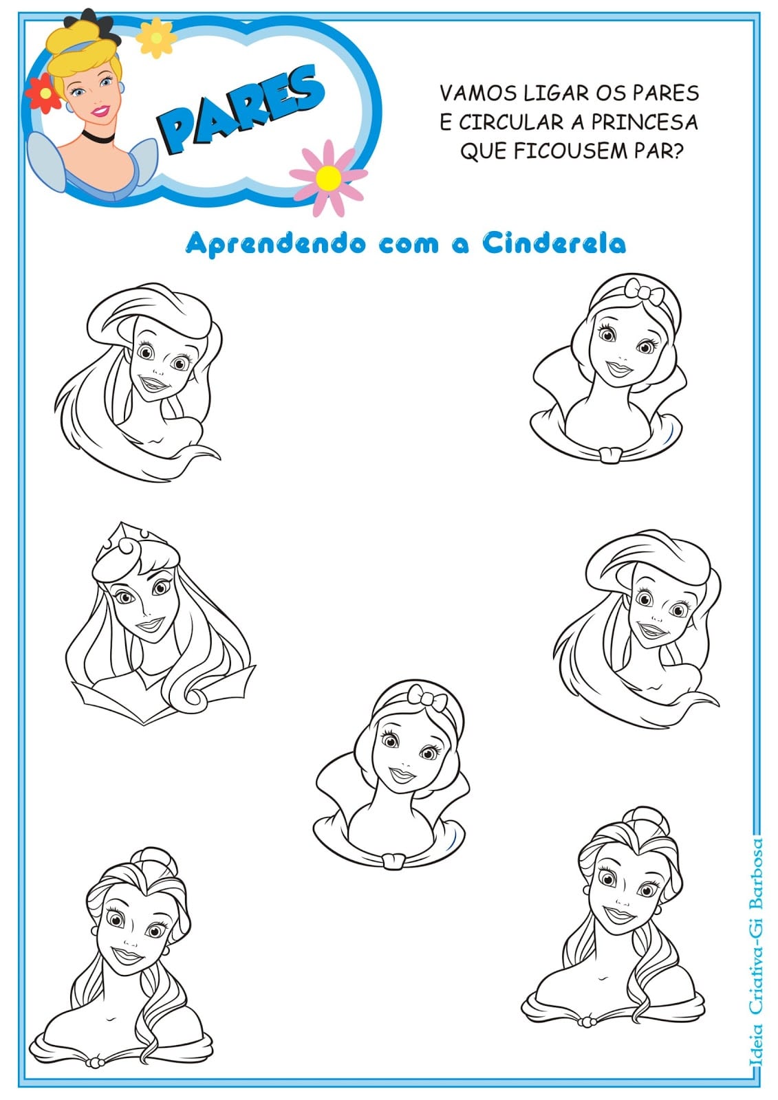 Educativas Das Princesas Disney Para Imprimir GrÃ¡tis