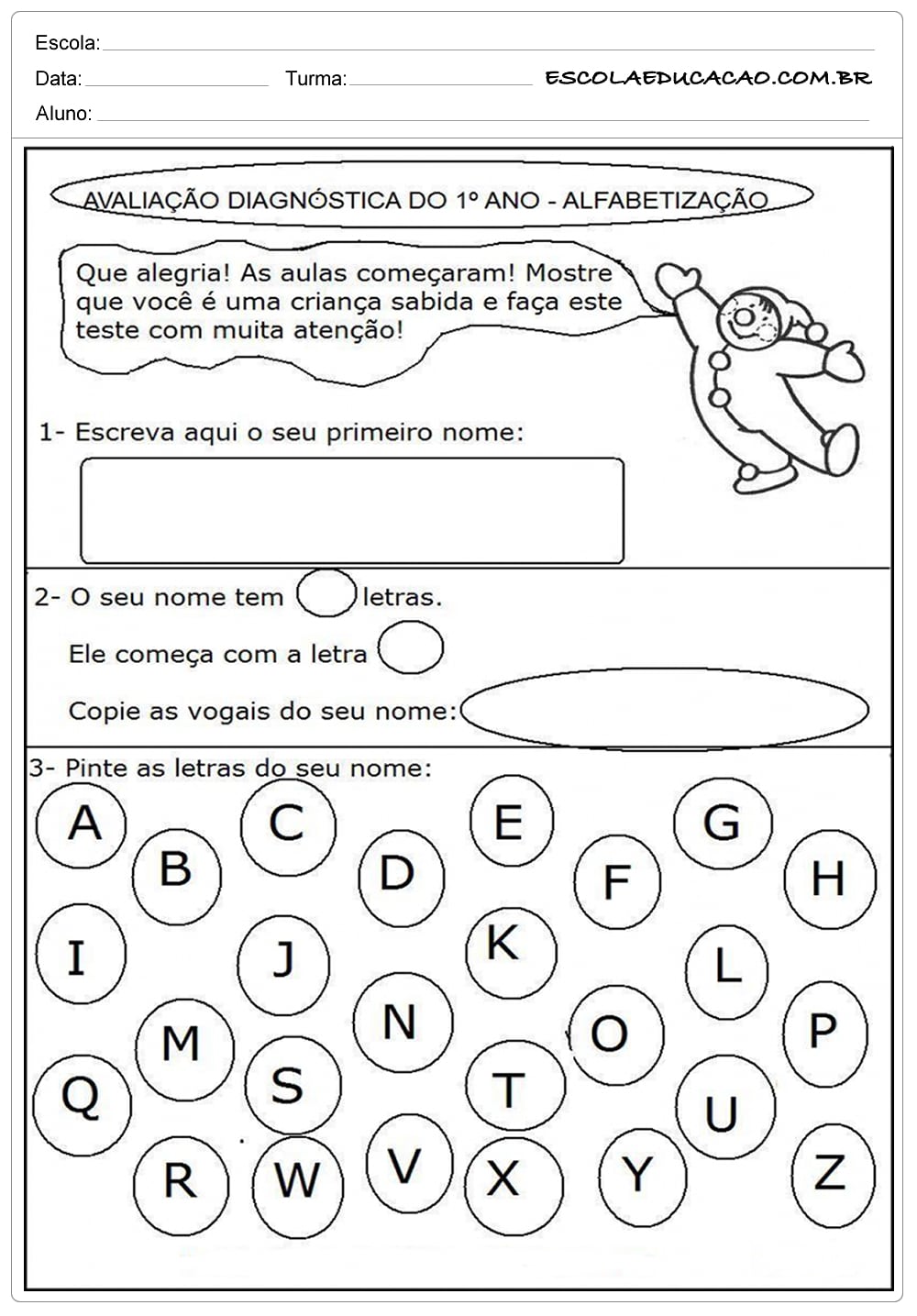 Alfabeto Portugues Para Imprimir