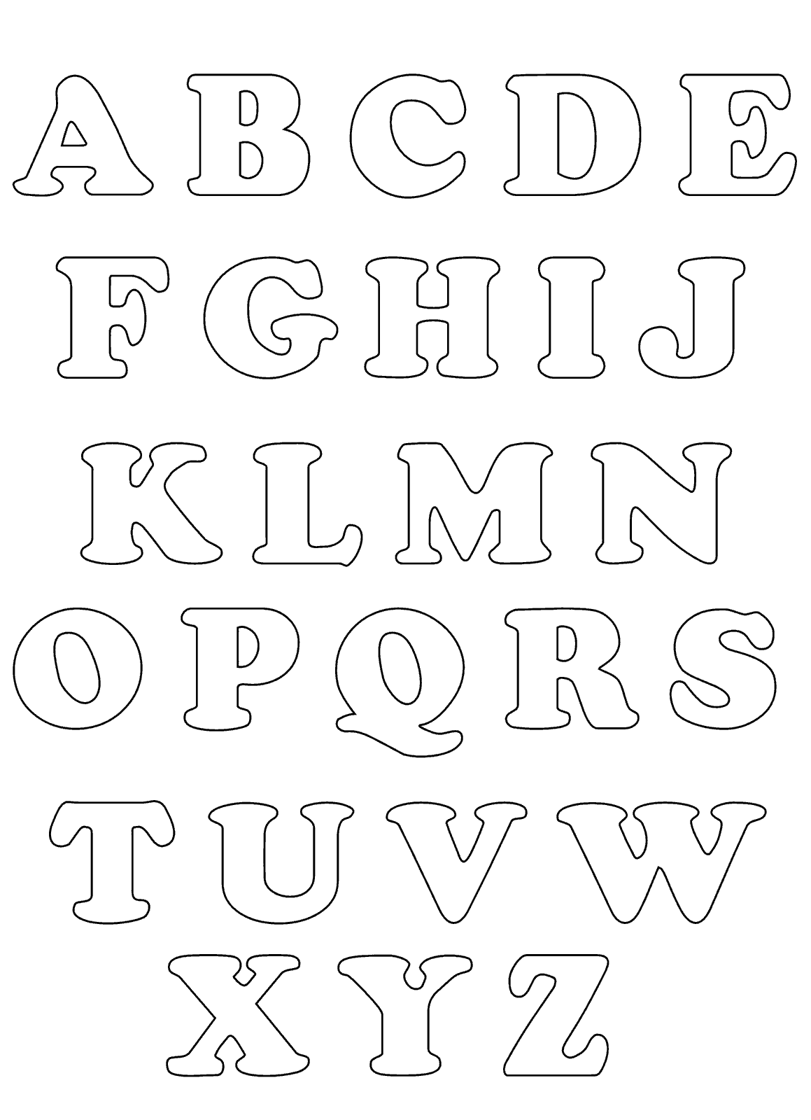 Moldes De Letras Do Alfabeto Em Eva Para Imprimir