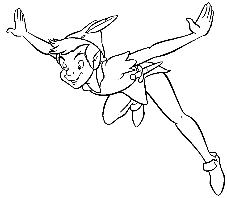 Cool Peter Pan Coloring Pages By With Hd Resolution 962x840 Pixels