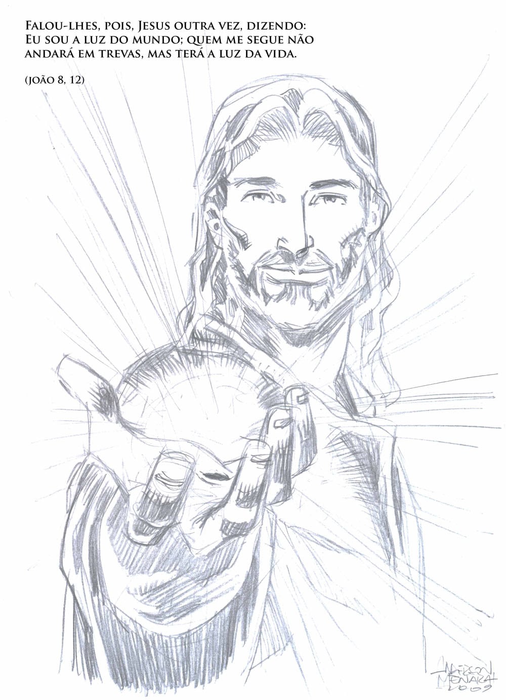 Desenho De Jesus Cristo Em Preto E Branco