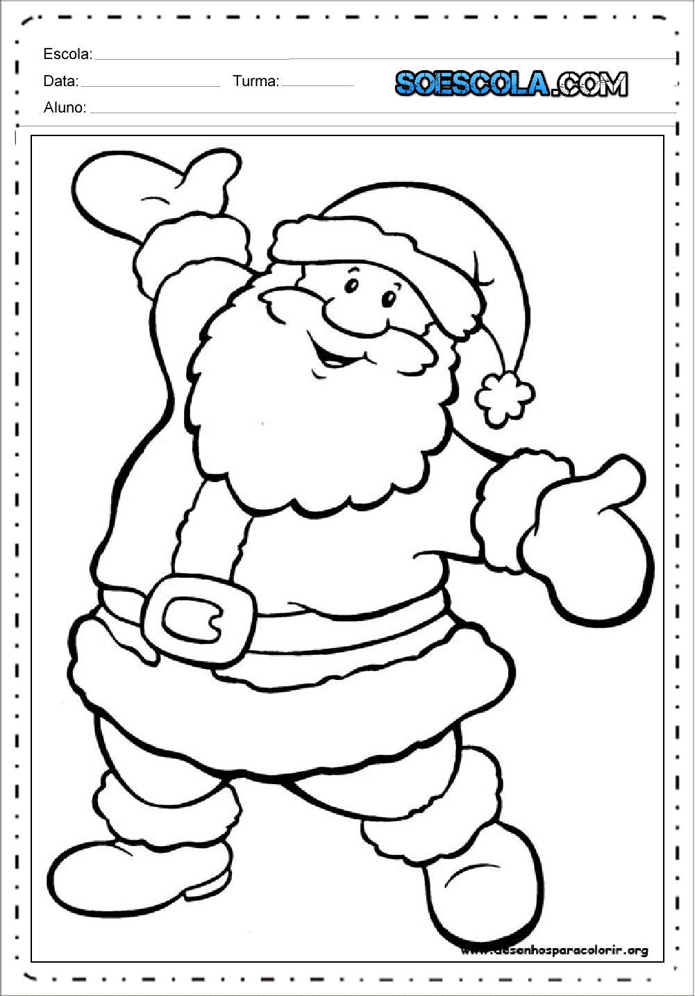 Desenhos De Papai Noel Para Colorir