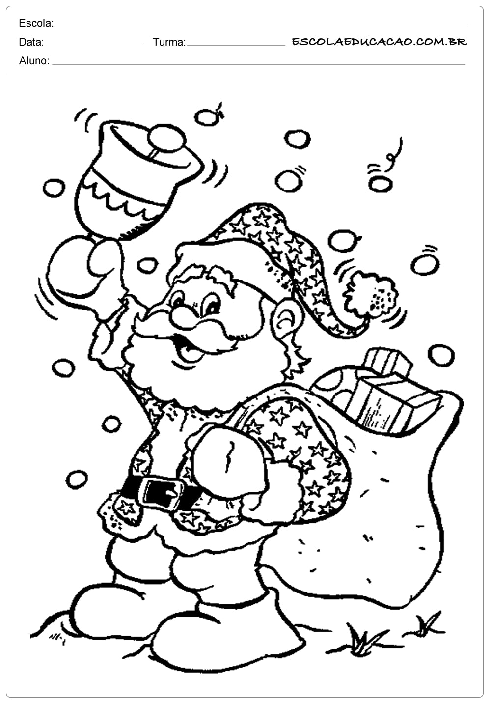 Desenhos De Papai Noel Para Imprimir E Colorir
