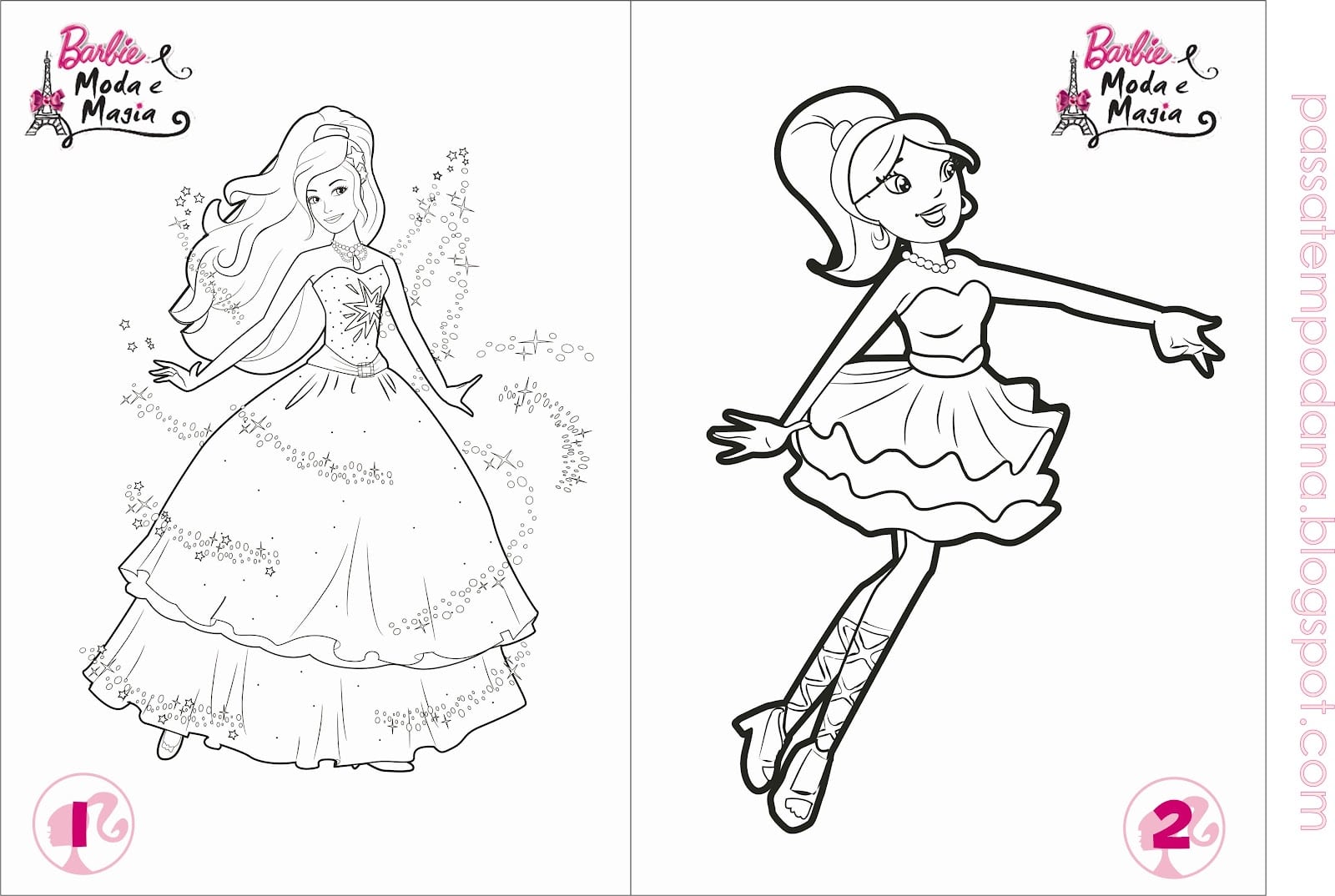 Barbie Em A Princesa E A AldeÃ£ Para Colorir