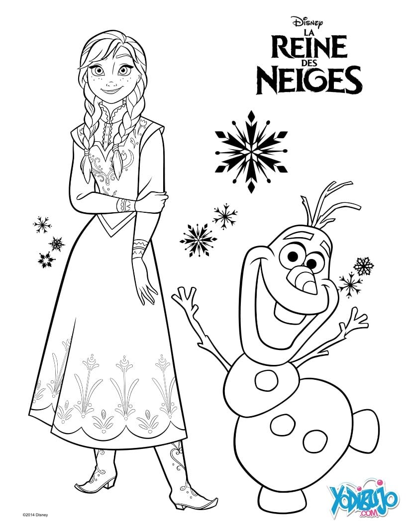 Dibujos Para Colorear Elsa, La Reina De Las Nieves