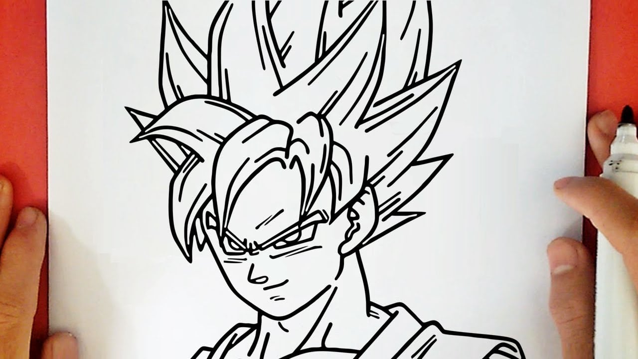 Como Desenhar O Goku Super Sayajin Blue Do Dragon Ball Super
