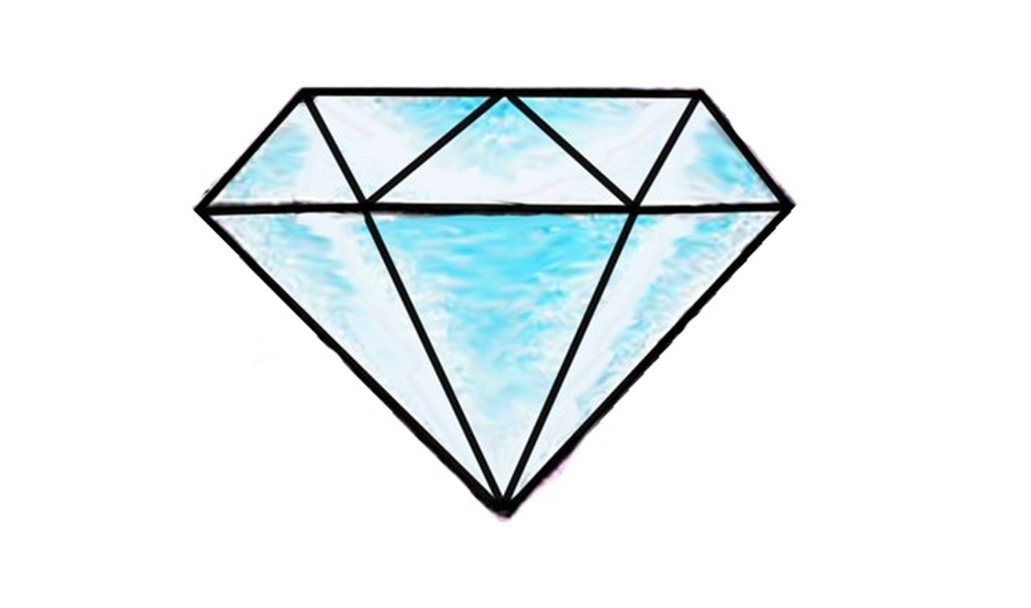 Como Dibujar Un Diamante Paso A Paso (fÃ¡cil)