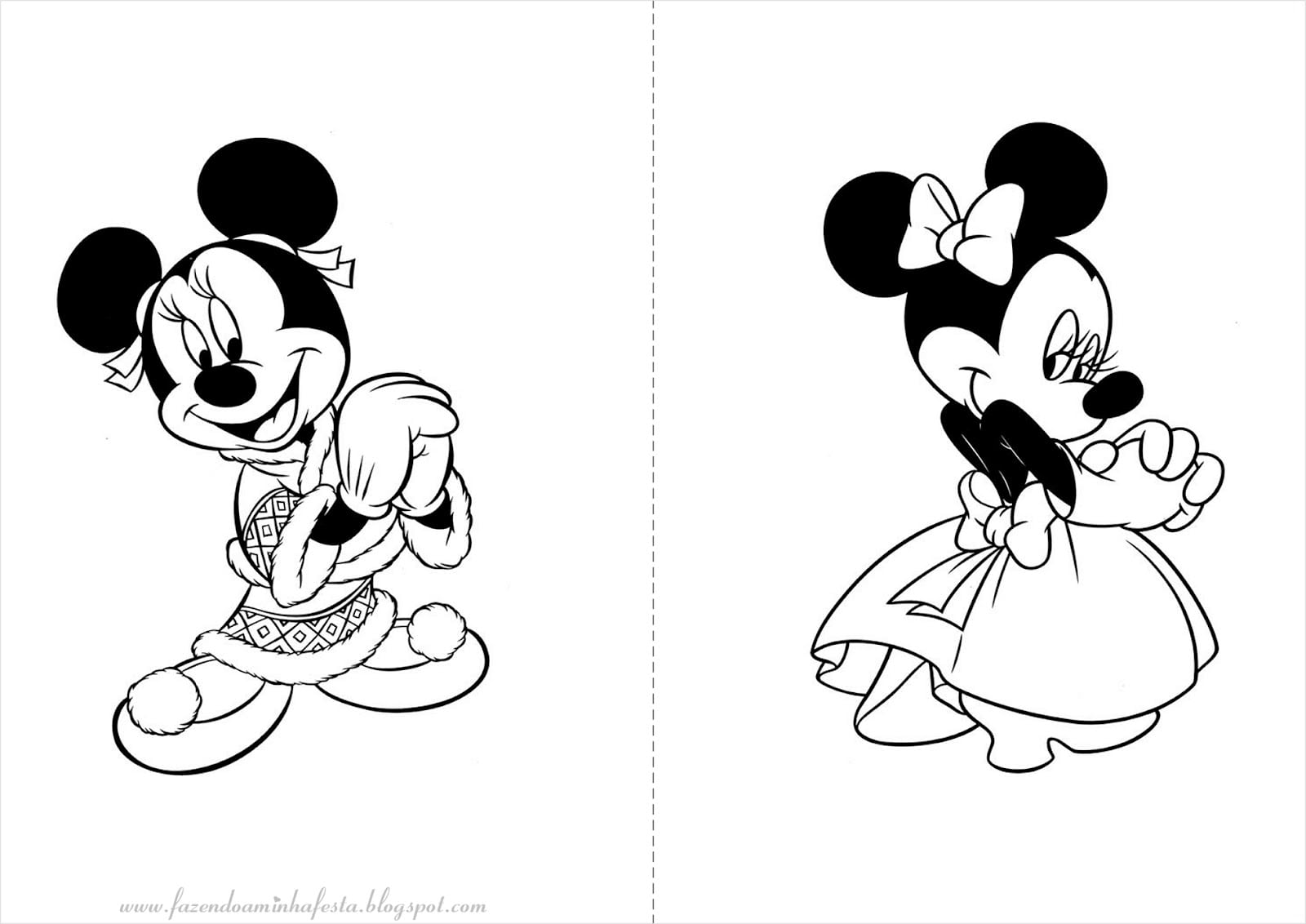Mickey E Minnie Para Colorir E Imprimir