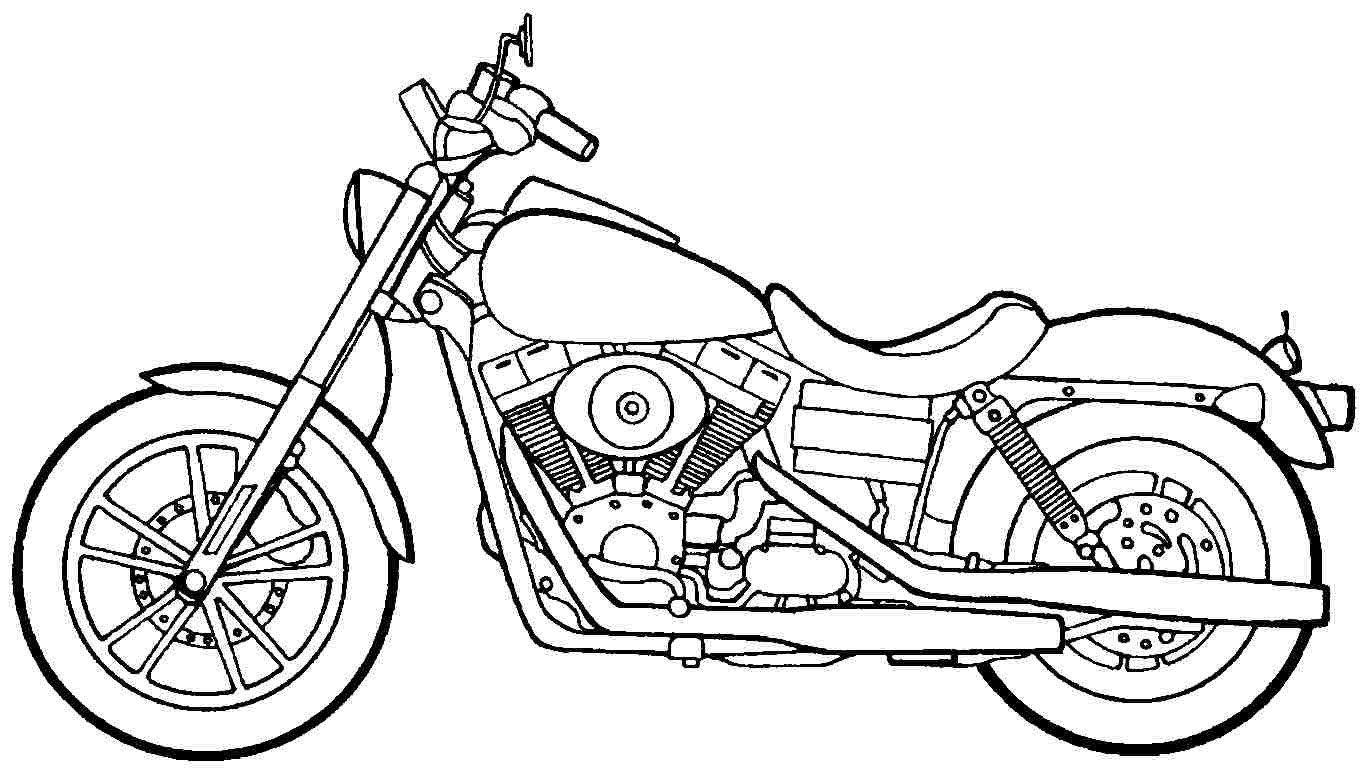 Los Dibujos Para Colorear   Dibujos De Motocicletas Para Colorear