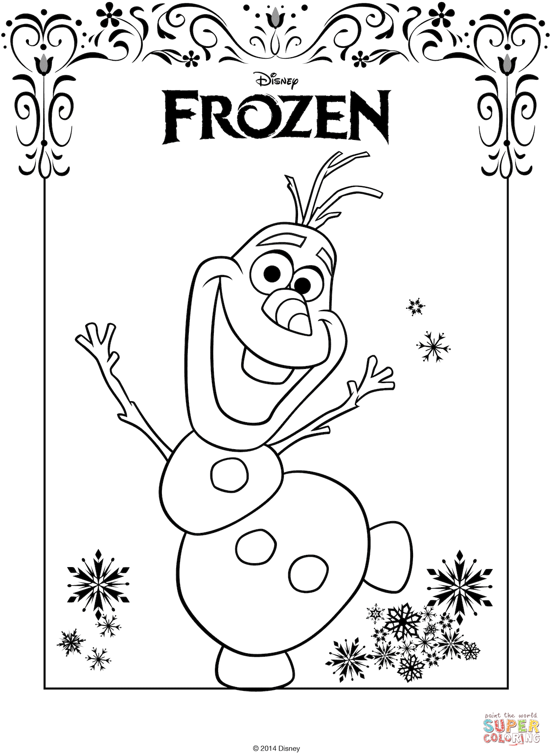 Anna From The Frozen Movie Coloring Page