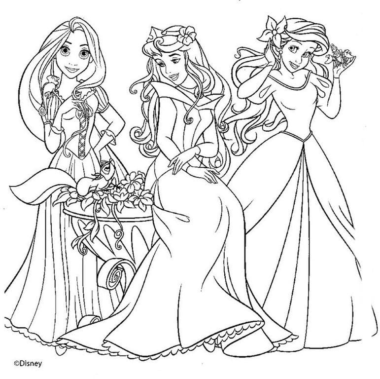 Desenho Para Colorir Princesas Disney