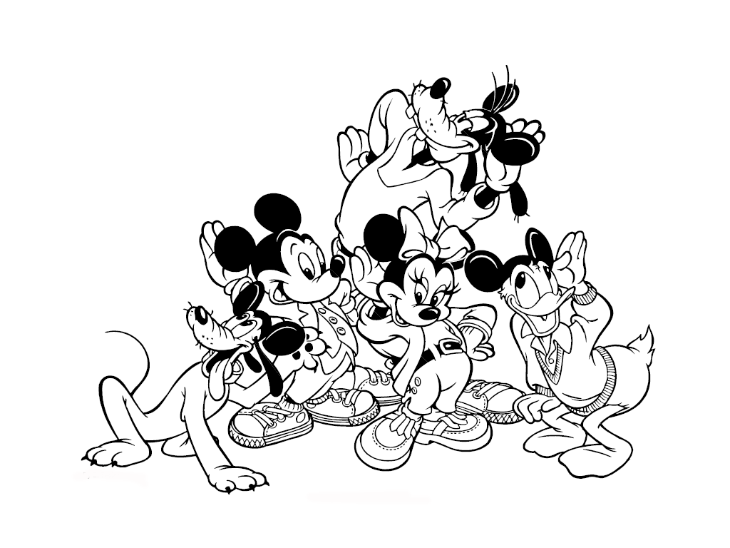Desenho De Amigos Do Mickey Para Colorir