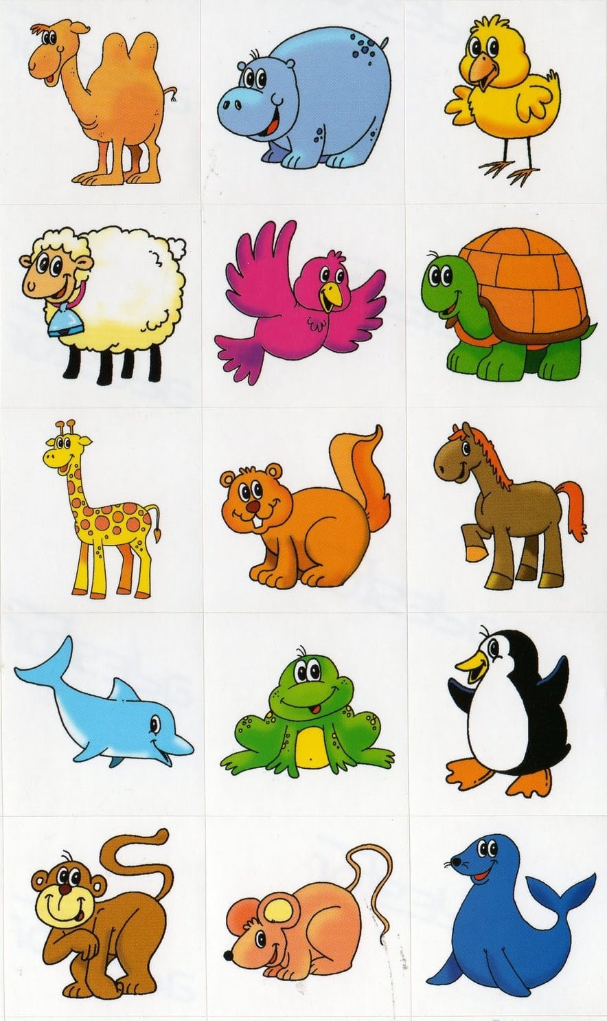 Desenhos Coloridos De Animais Para Imprimir