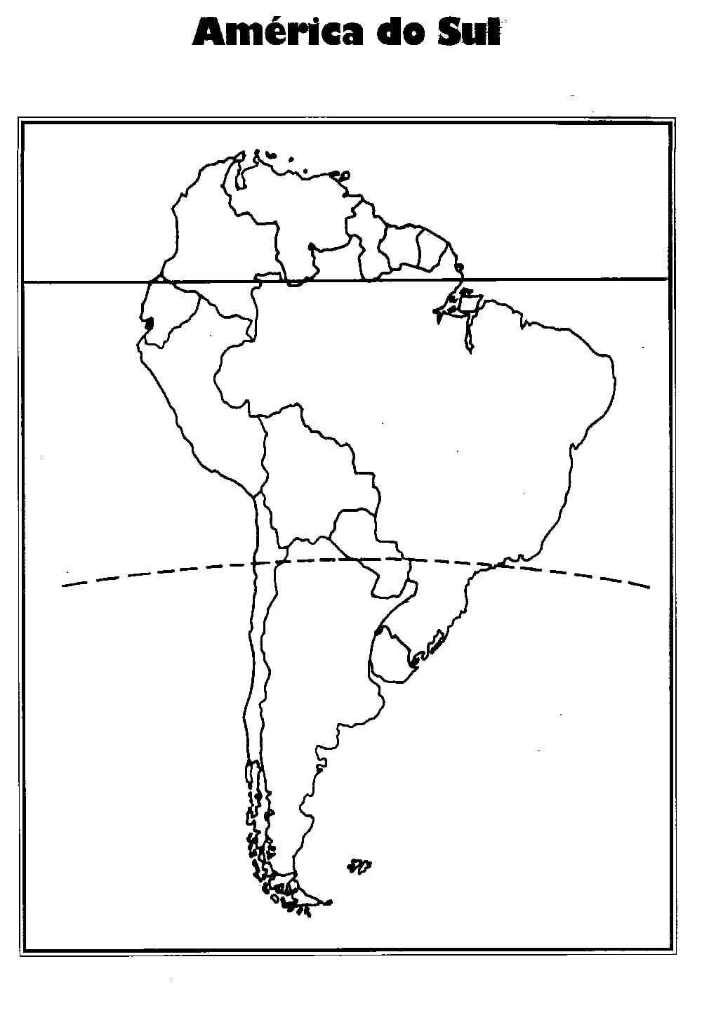 Mapa Da Am Rica Do Sul Para Colorir â Pampekids Net