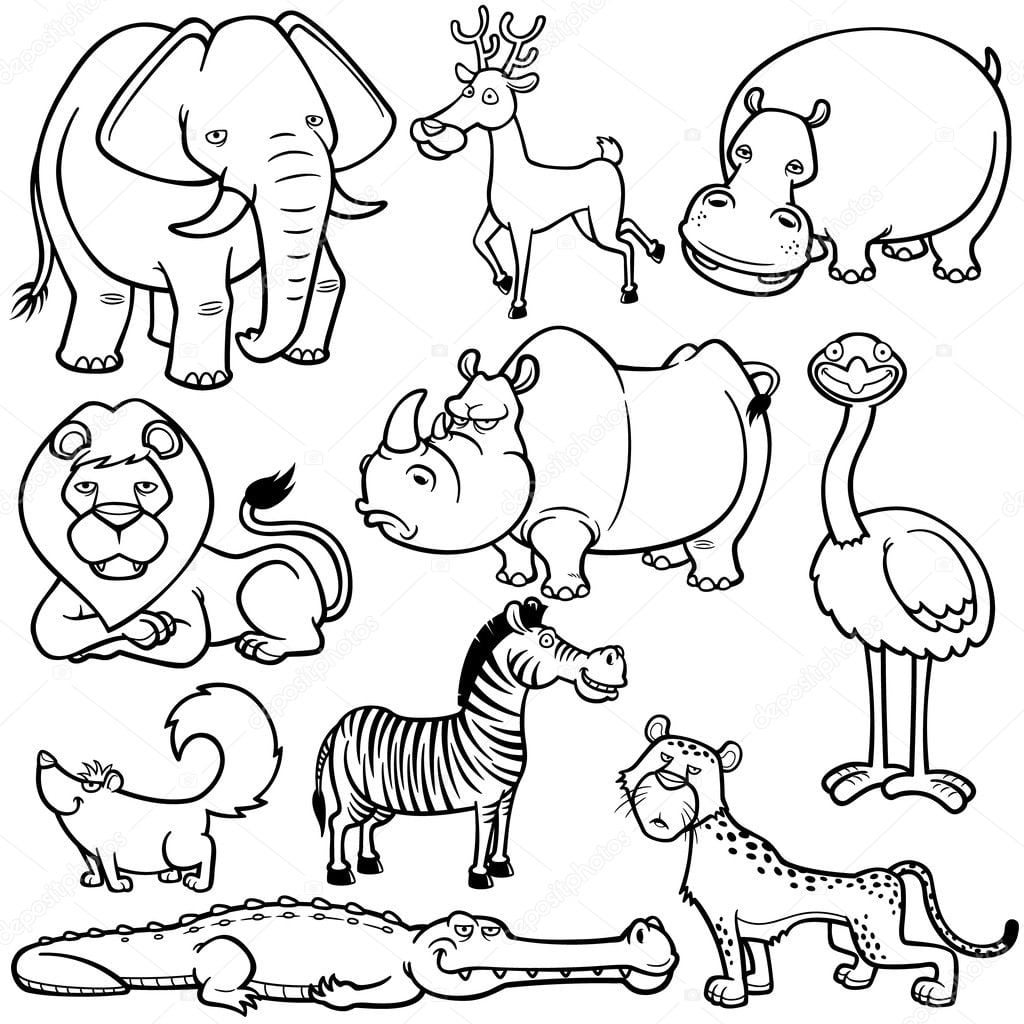 Desenhos De Animais Selvagens â Vetor De Stock Â© Sararoom  42321747