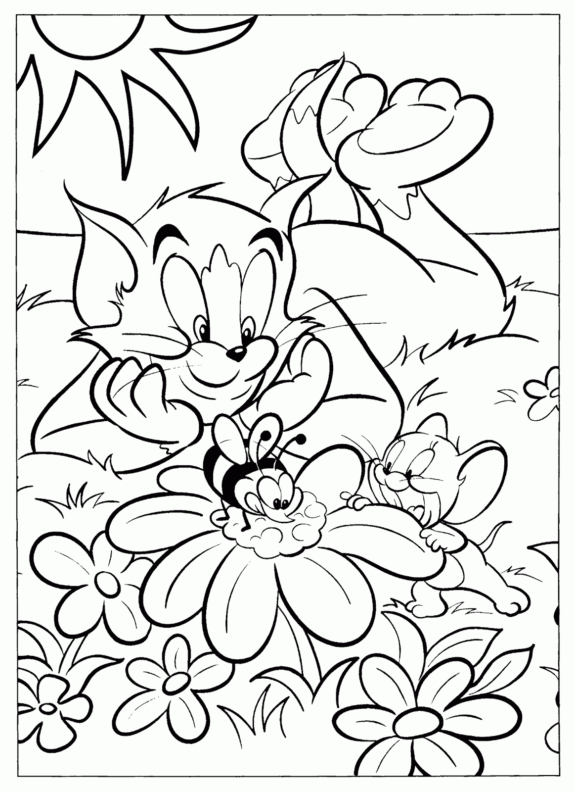 Desenho Para Colorir Tom E Jerry