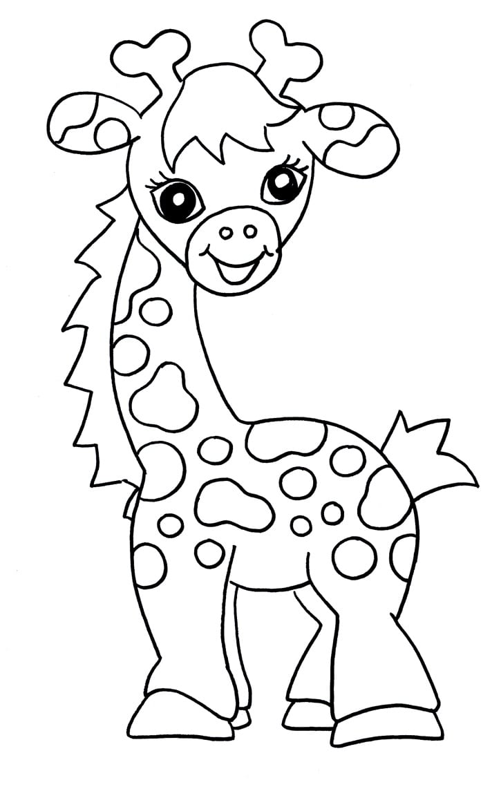 Desenhos De Girafas Para Imprimir E Colorir