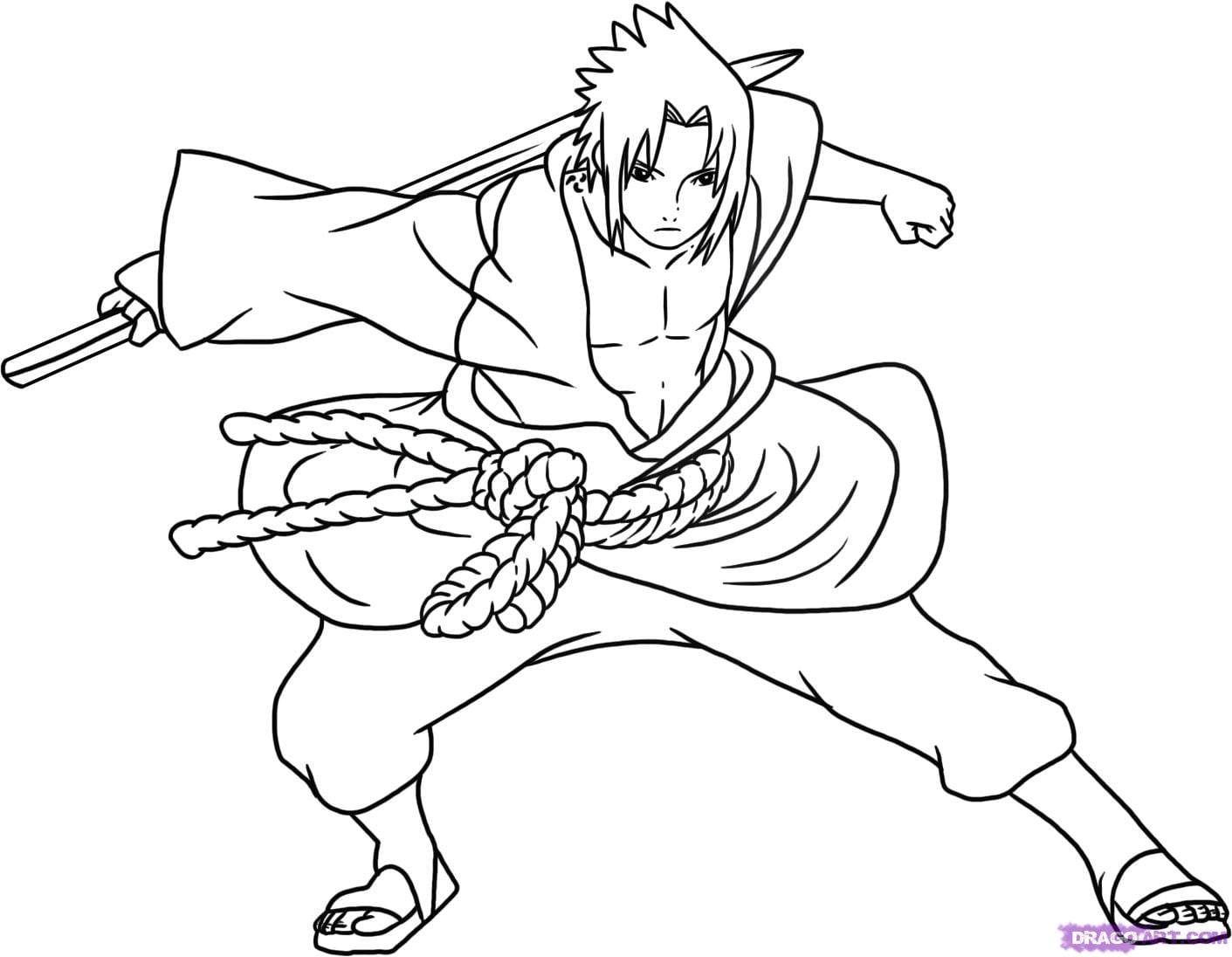 Naruto Vs Sasuke Drawing At Getdrawings Com