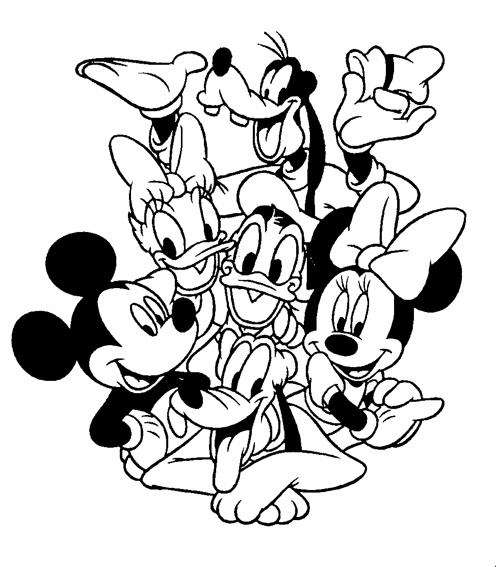 Desenho De Turma Do Mickey Para Colorir