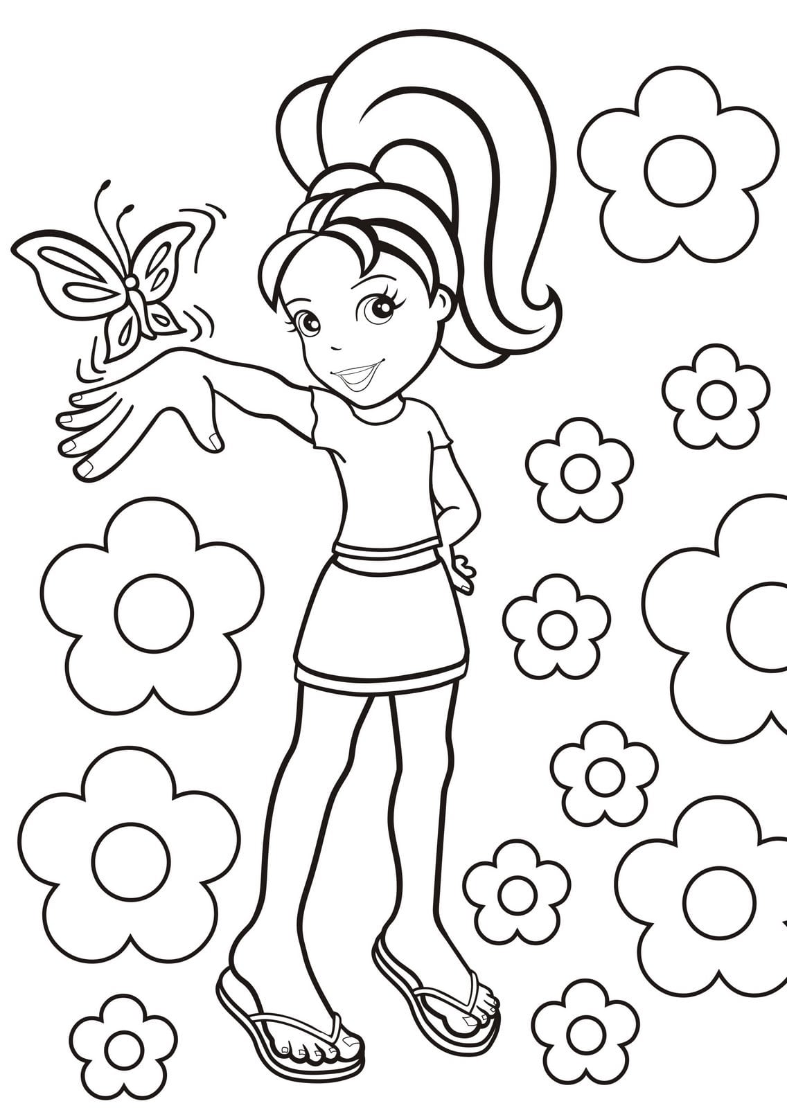 Desenhos Da Boneca Polly Pocket Para Colorir, Pintar, Imprimir