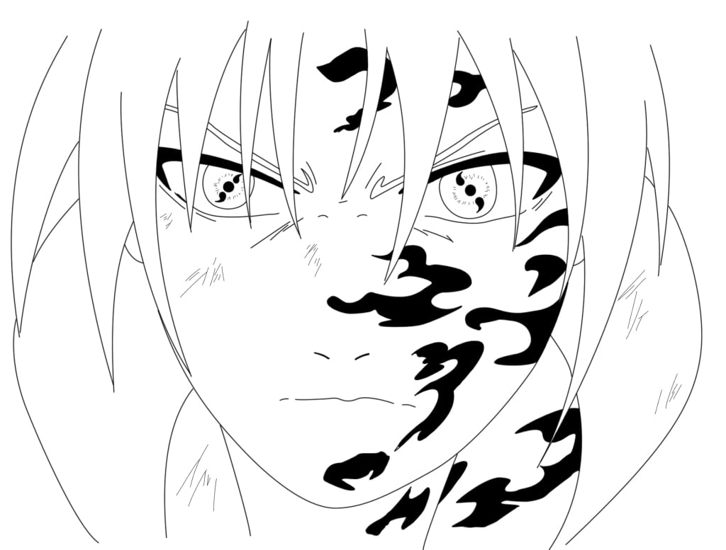 Desenhos Para Colorir Sasuke