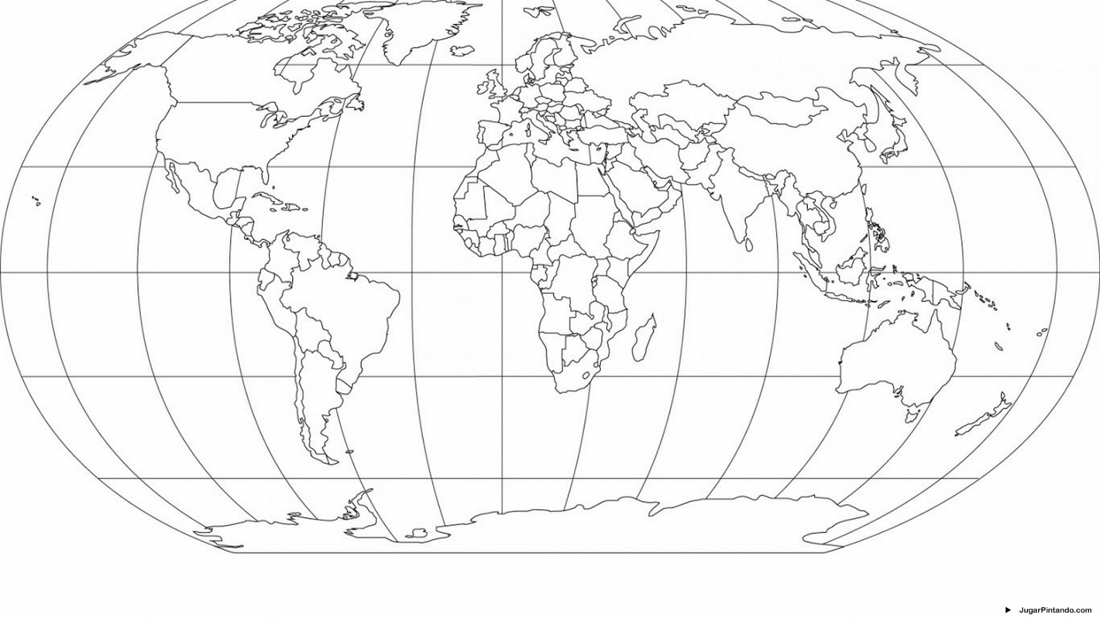 Desenho Do Mapa Mundi Para Imprimir