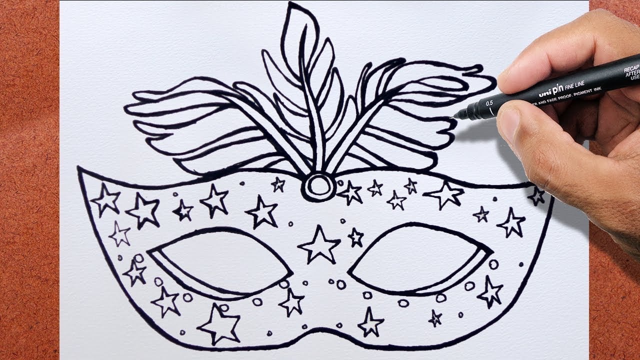Como Desenhar Uma Mascara De Carnaval