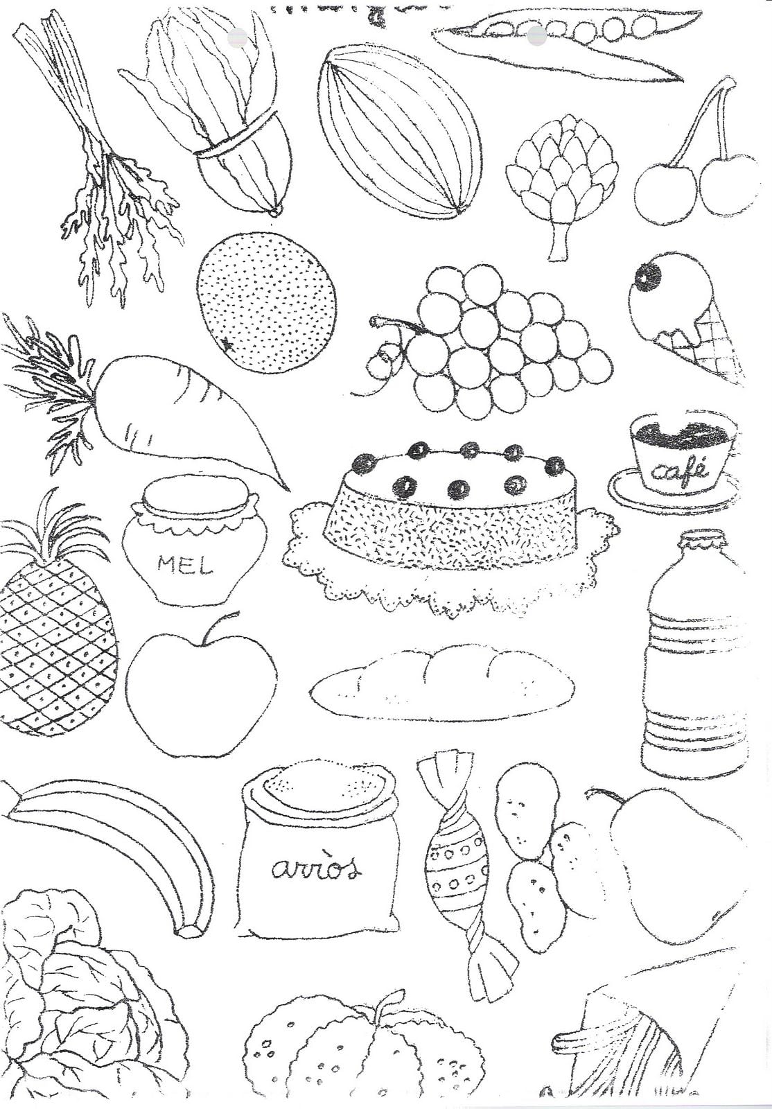 Dibujos Para Colorear  Dibujos De Alimentos Para Colorear