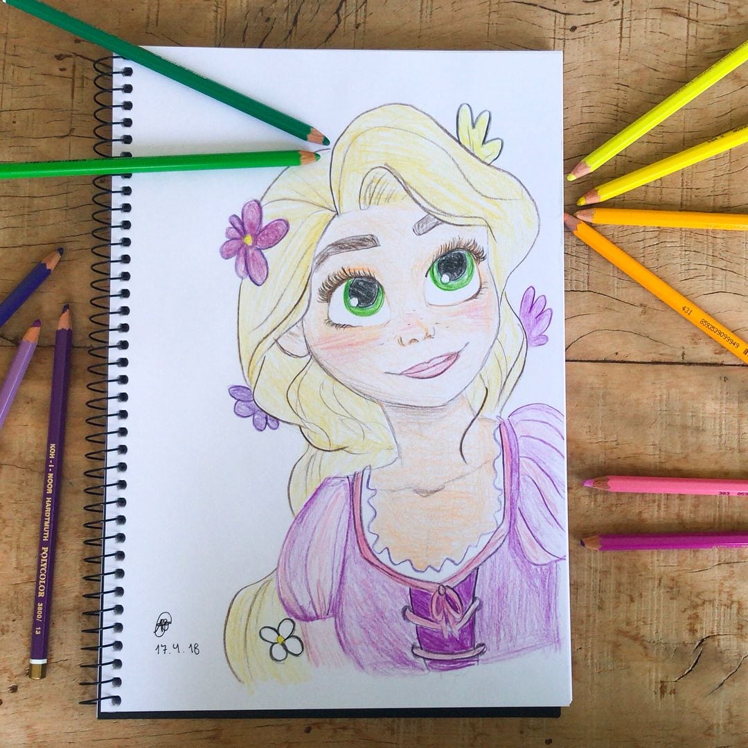 Meu Desenho Da Rapunzel O Que Vcs Acham De Eu Postar Desenhos