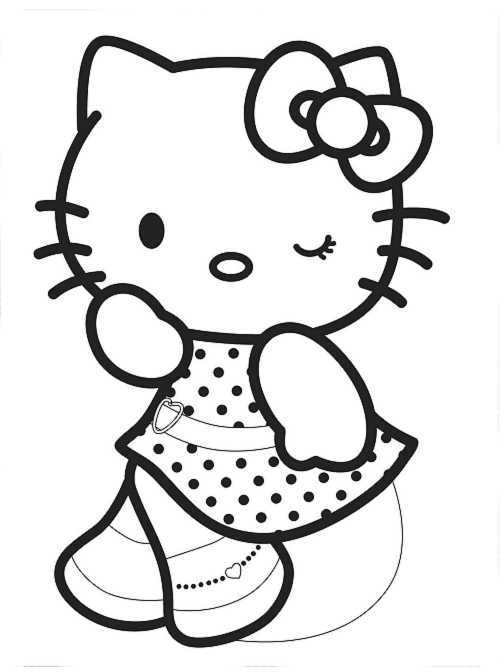 Desenho De Hello Kitty Bonita Para Colorir â Pampekids Net
