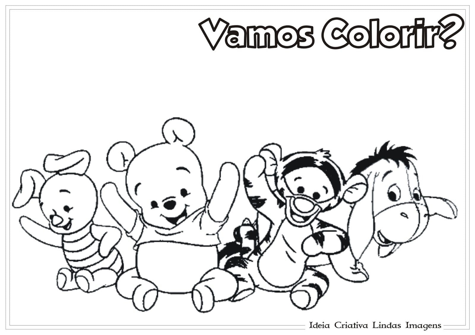 Ursinho Pooh Baby E Turma Colorir