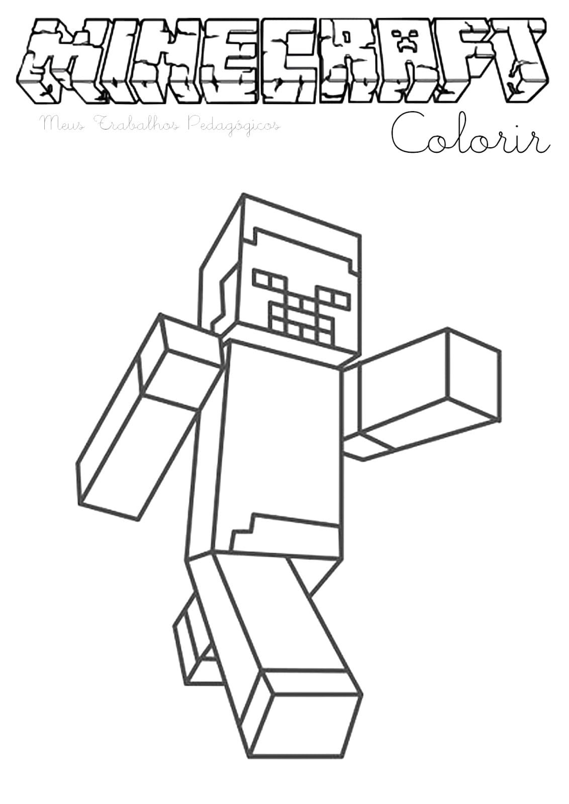 Desenhos Para Colorir Minecraft Para Imprimir  Desenhos Desenhos