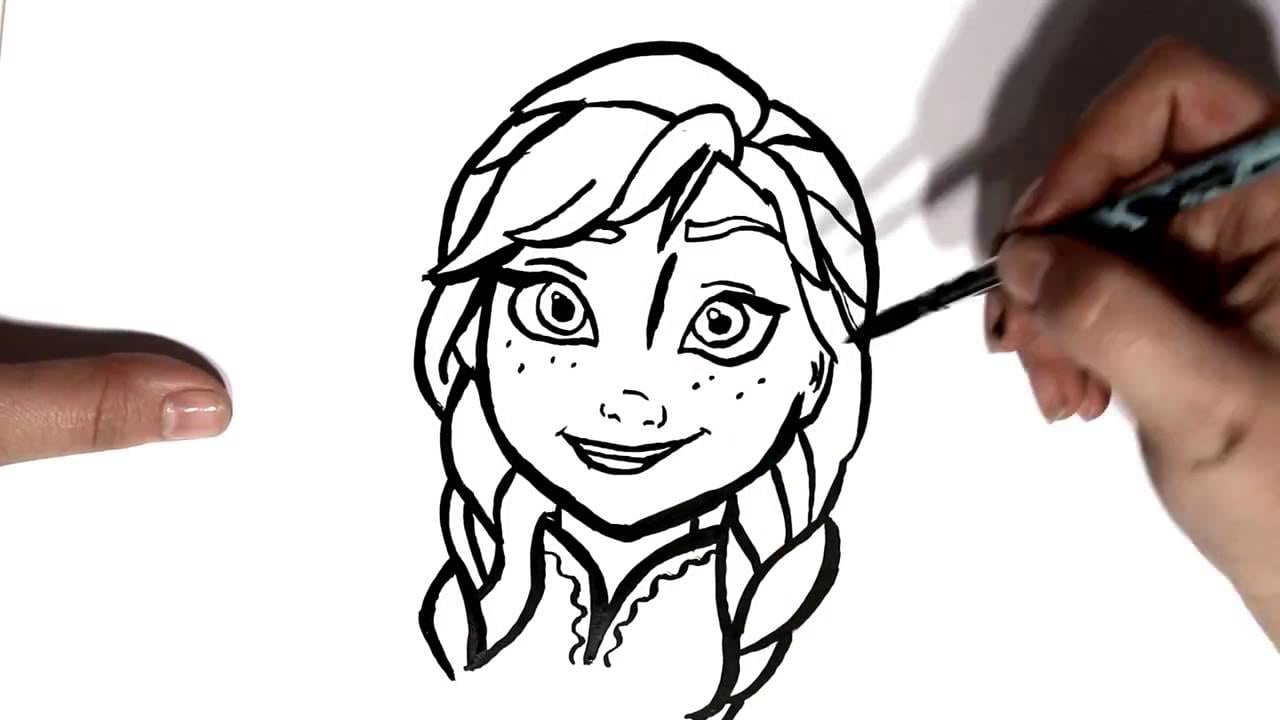 Desenho De Anna Frozen, Personagem Do Filme Frozen Uma Aventura