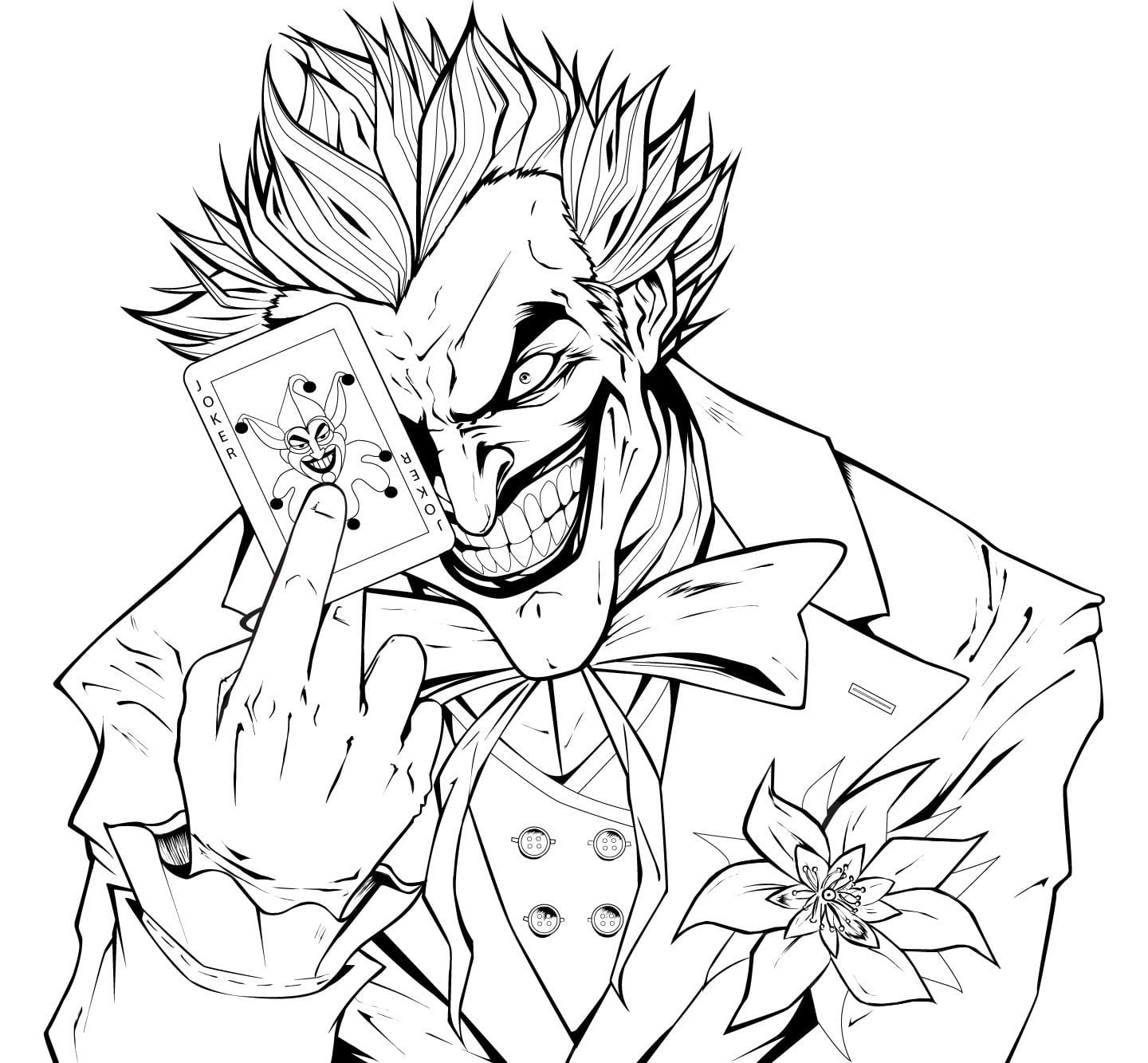 Joker Coloring Page Printable