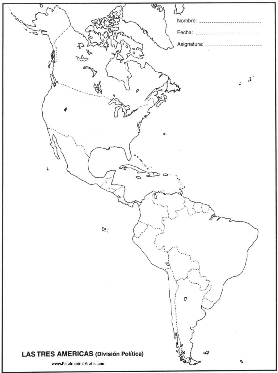 Mapa America Del Sur