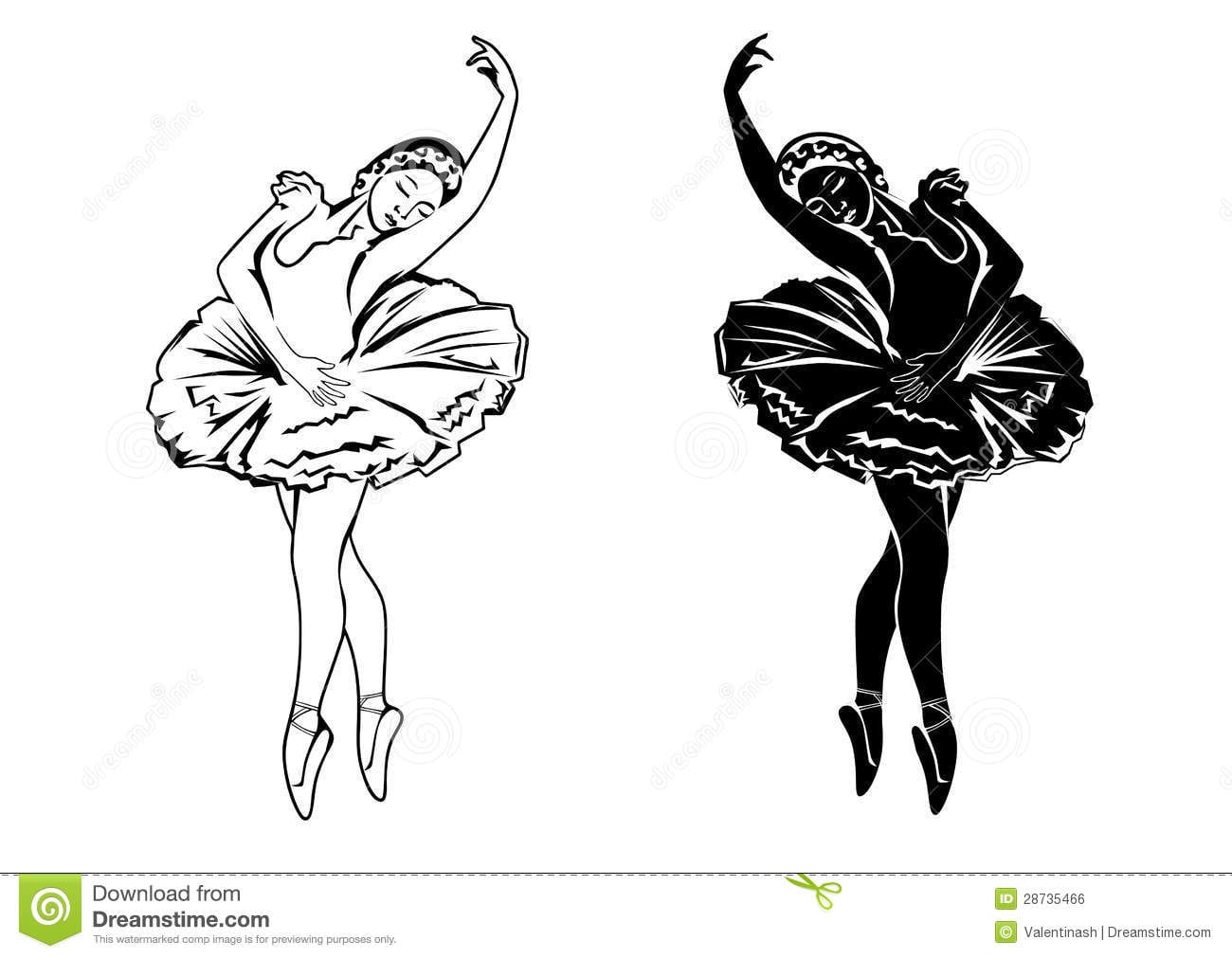 Duas Bailarinas IlustraÃ§Ã£o Do Vetor  IlustraÃ§Ã£o De Movimento