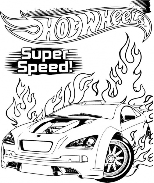 Hot Wheels Super Speed Coloring Page