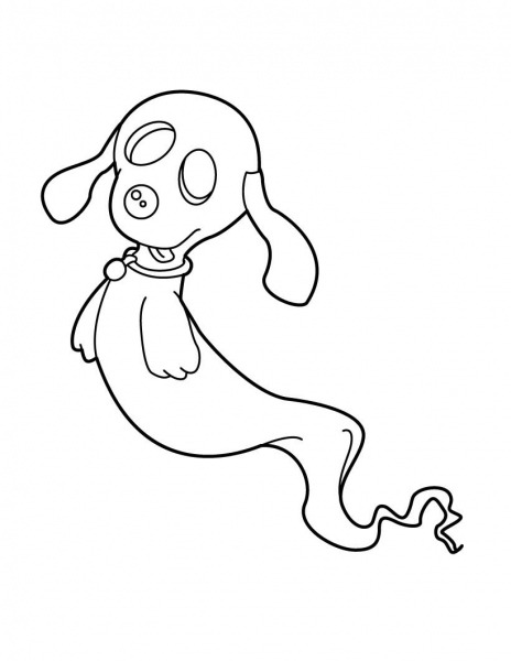 Desenho De Cachorro Fantasma Para Colorir
