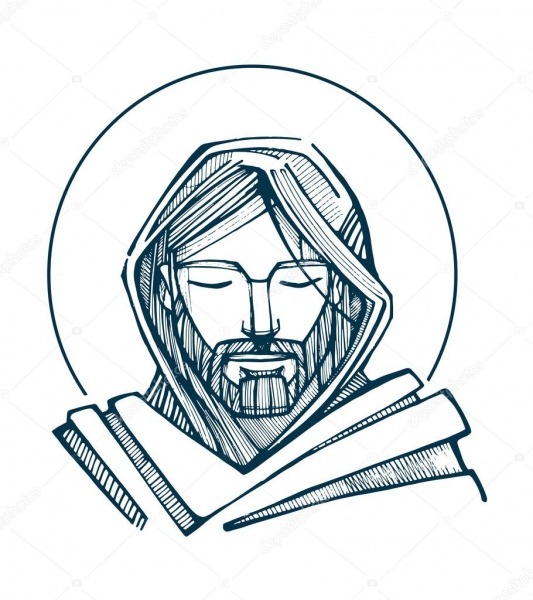 Rosto De Jesus IlustraÃ§Ã£o Vetorial De MÃ£o Desenhada Ou O Desenho